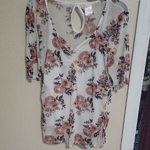 No Boundaries Pink Asymmetrical Blouse with Cut Out Design